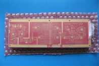 빨간 솔더 마스크와 침지 금과 하이브리드 10-레이어 PCB 로저스 RO4350 6.6mil+FR4 하이브리드 PCB